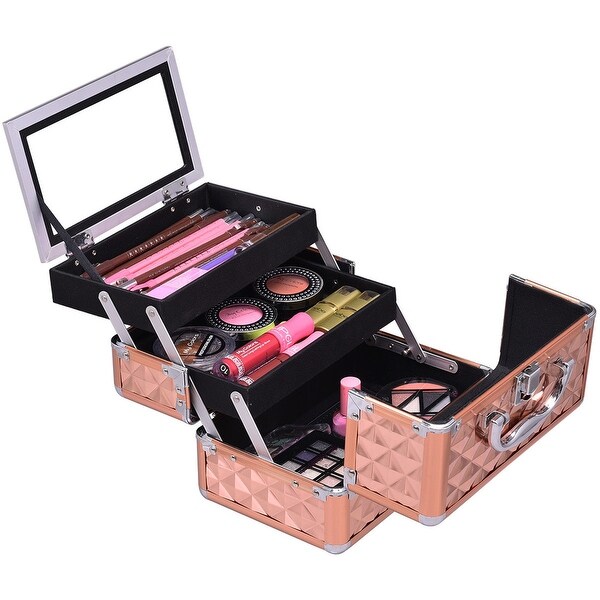 Shop Gymax Makeup Organizer Cosmetic Case with Extendable